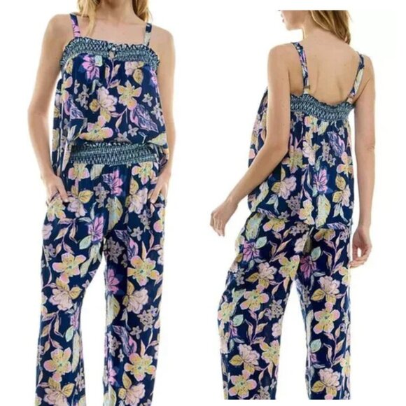 Roudelain Other - Roudelain 2-Pc. Smocked Swing Cami & Pants Pajamas Set Rain Forest NWT Sz M